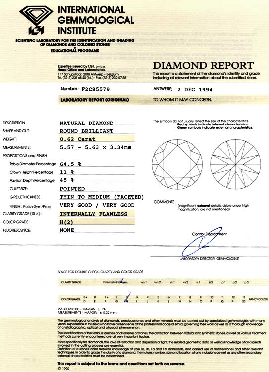 Foto 9 - Diamant 0,62ct Brillant, IGI Lupenrein Wesselton, D5850