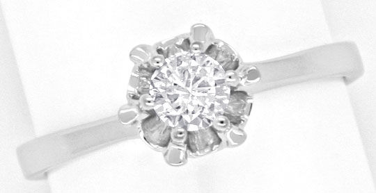 Foto 2 - Brillant-Diamant-Krappen-Solitär Ring 0,31 ct Weißgold, R1985