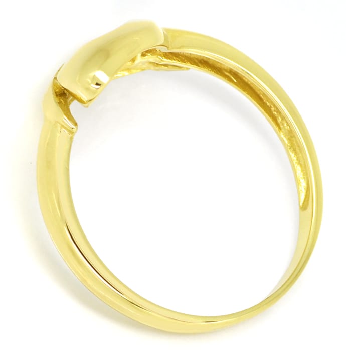 Foto 3 - Brillant-Solitär 0,13ct in geschwungenem Gelbgold-Ring, R6489