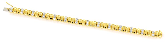 Foto 1 - Damen-Armband mit 3,56ct Brillanten massiv 18K Gelbgold, S1946