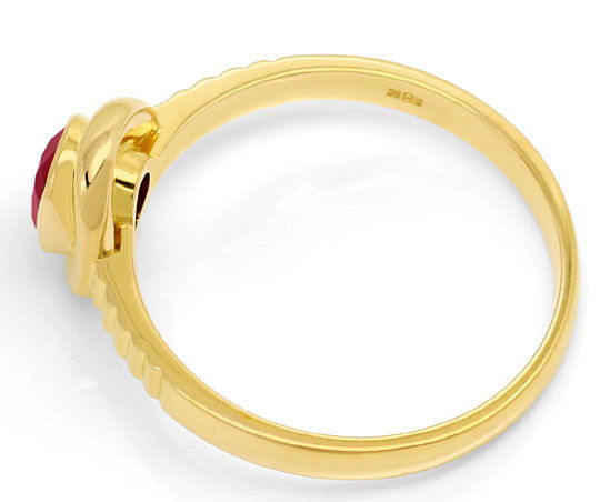 Foto 4 - Spitzen Rubine Gold-Schmuck Set Collier Ring Ohrstecker, S3070