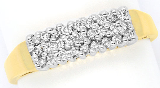 Foto 2 - Brillant-Diamant-Ring, 27 Diamanten 0,26 Carat 14K Gold, S3956