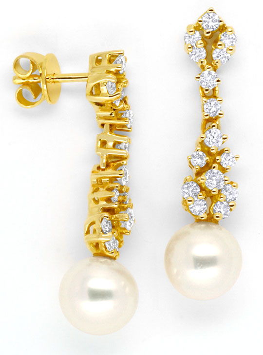 Foto 2 - Traum Brillant-Ohrgehänge mit Spitzen Perlen, S6126